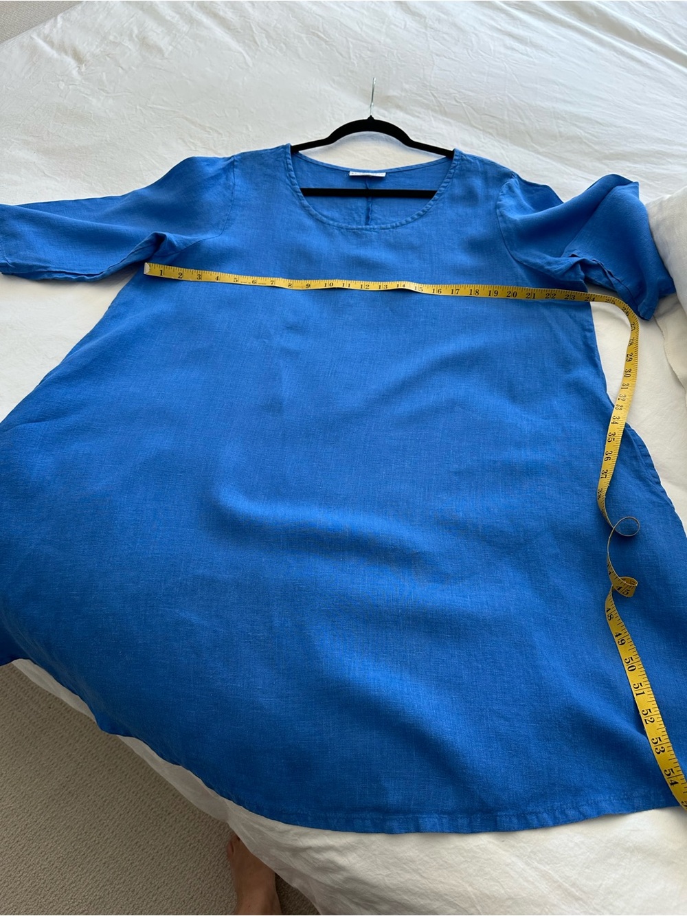 bryn Walker linen French blue dress, size large - Picture 6 of 15